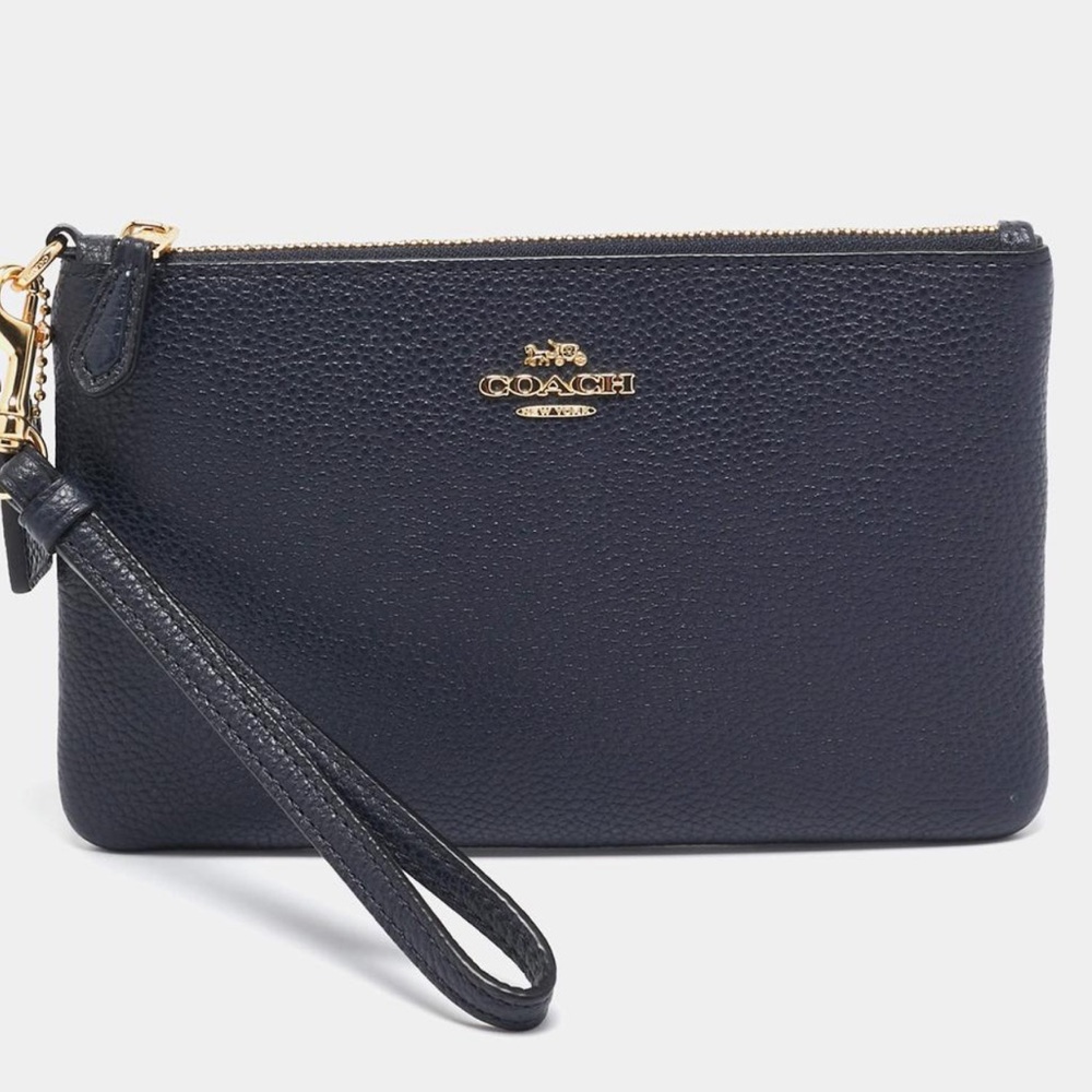 Coach Navy Blue Wristlet